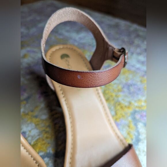 Big Buddha cognac brown clog style platform sandals - Picture 3 of 7